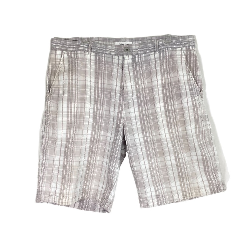 Calvin Klein Men’s Plaid Seersucker Shorts